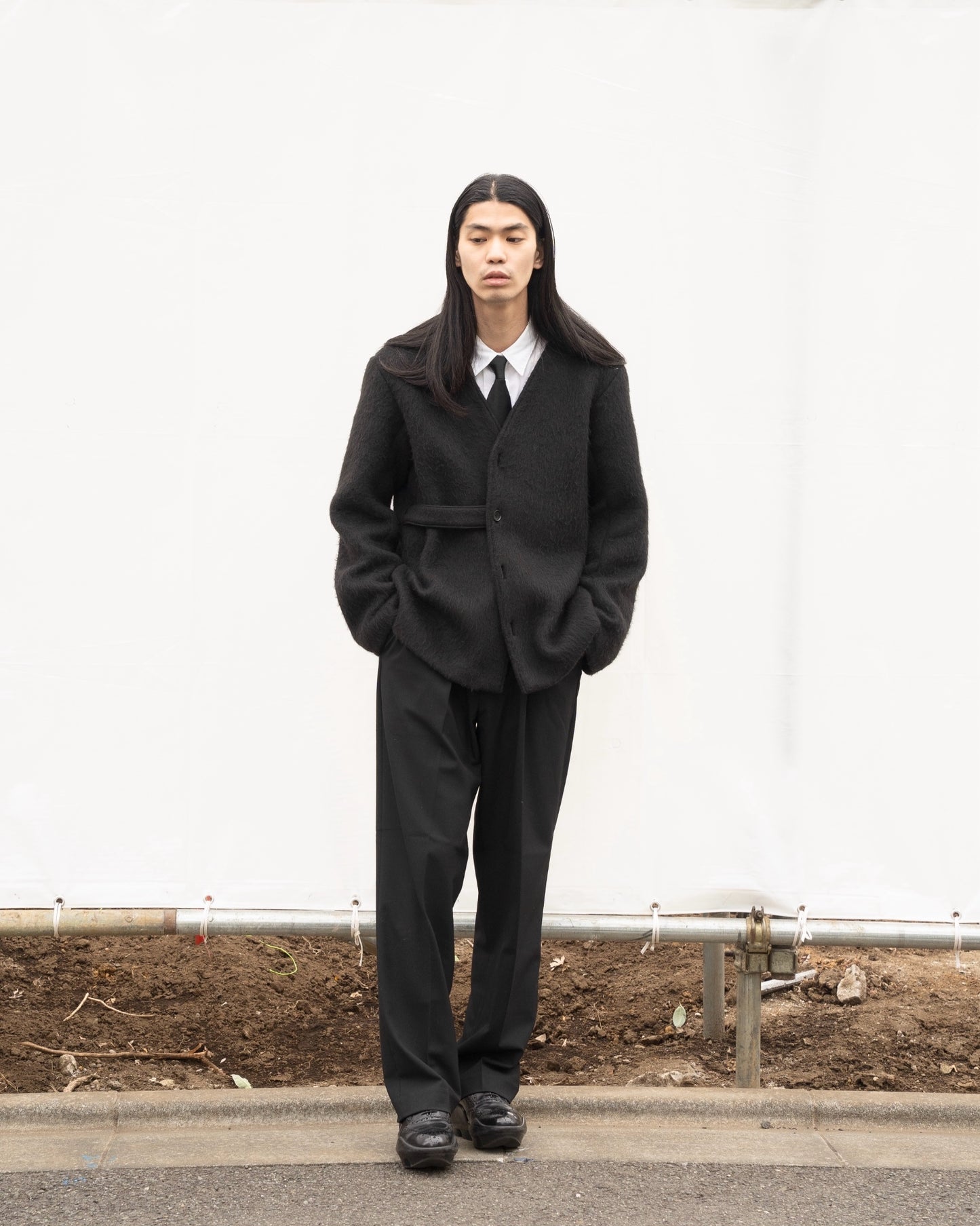SHAGGY BELT CARDIGAN JACKET