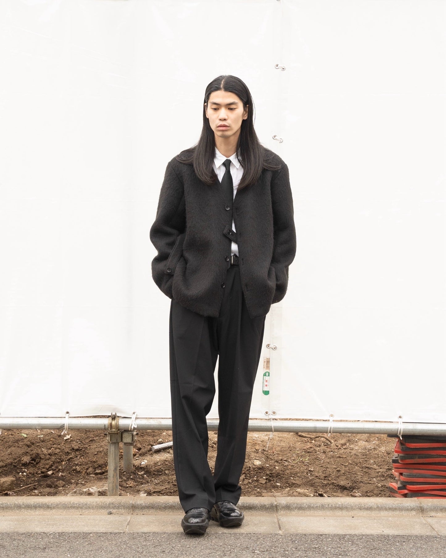 SHAGGY BELT CARDIGAN JACKET