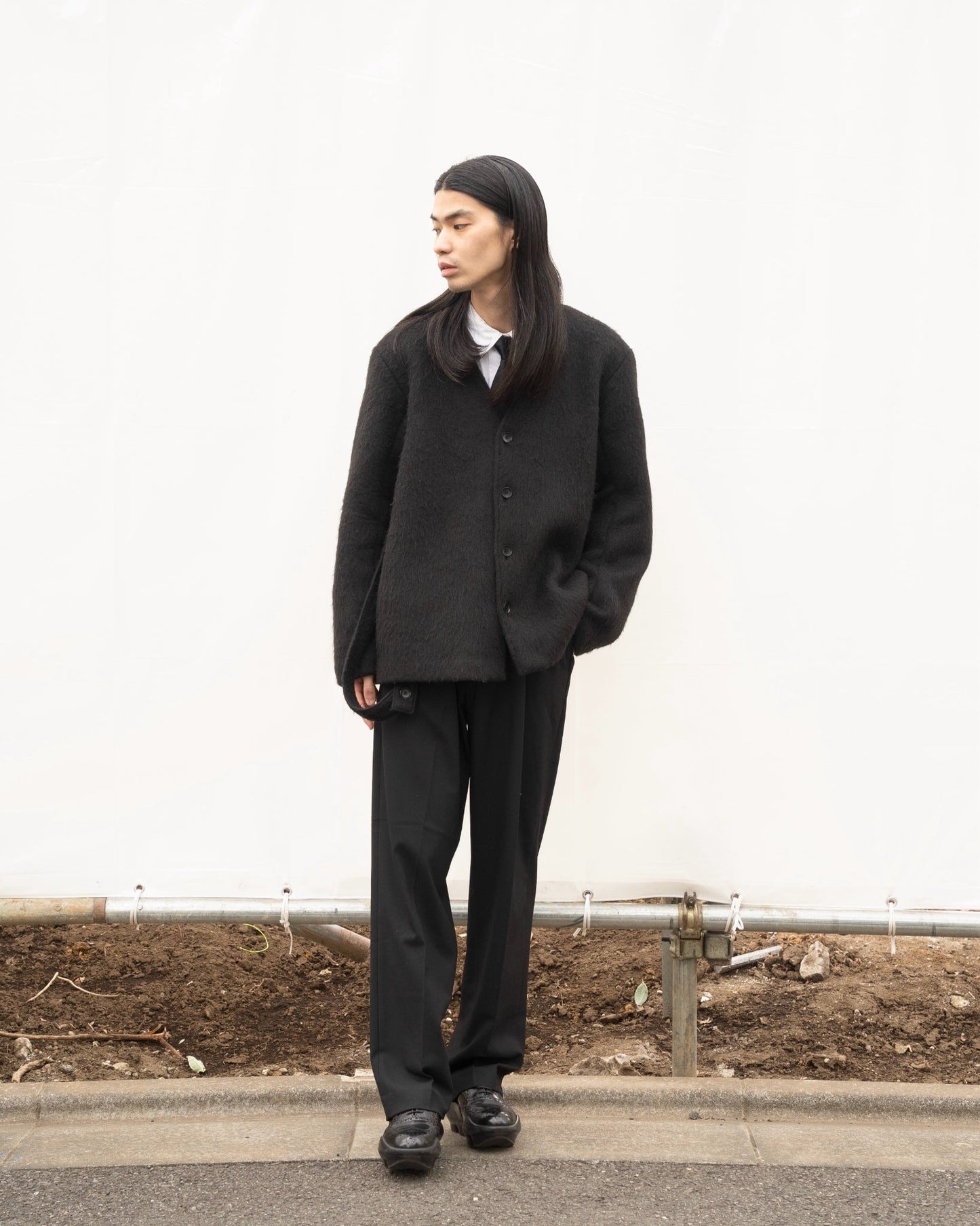 SHAGGY BELT CARDIGAN JACKET