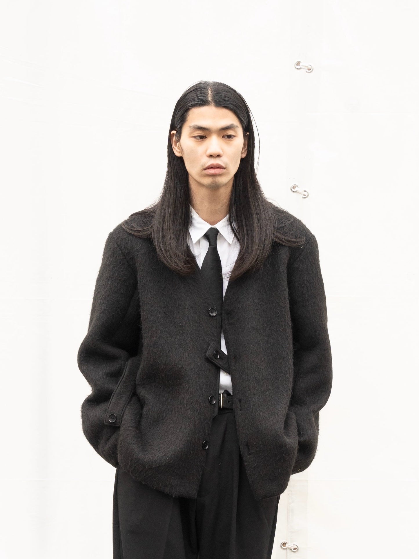 SHAGGY BELT CARDIGAN JACKET