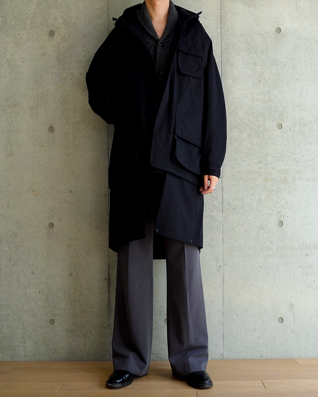 脚長スラックス GRAY