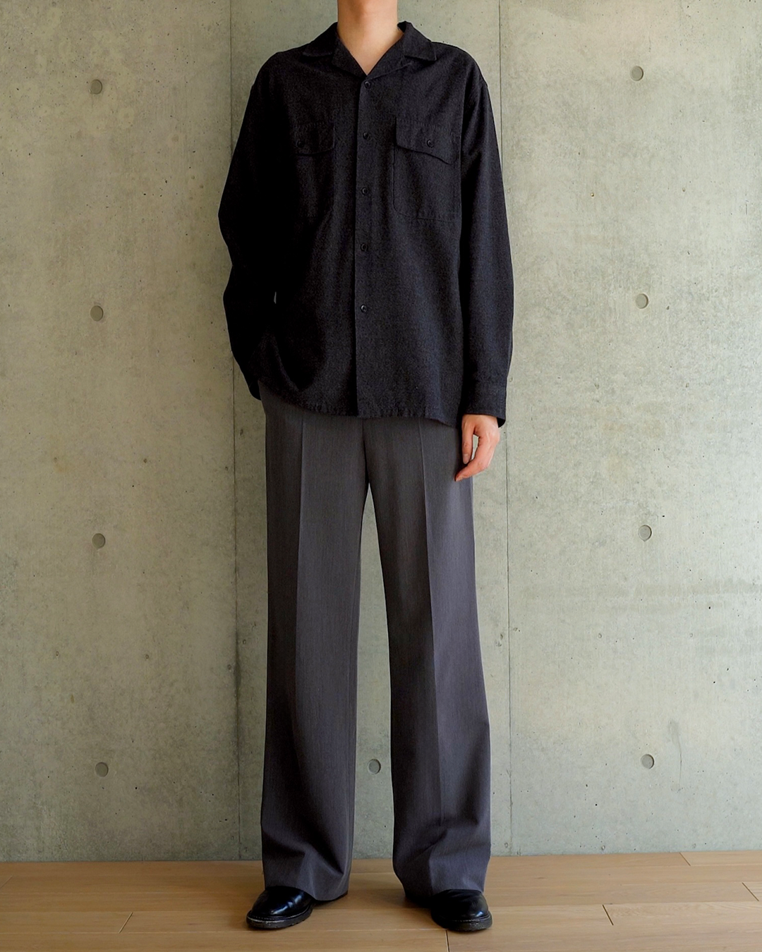 脚長スラックス GRAY