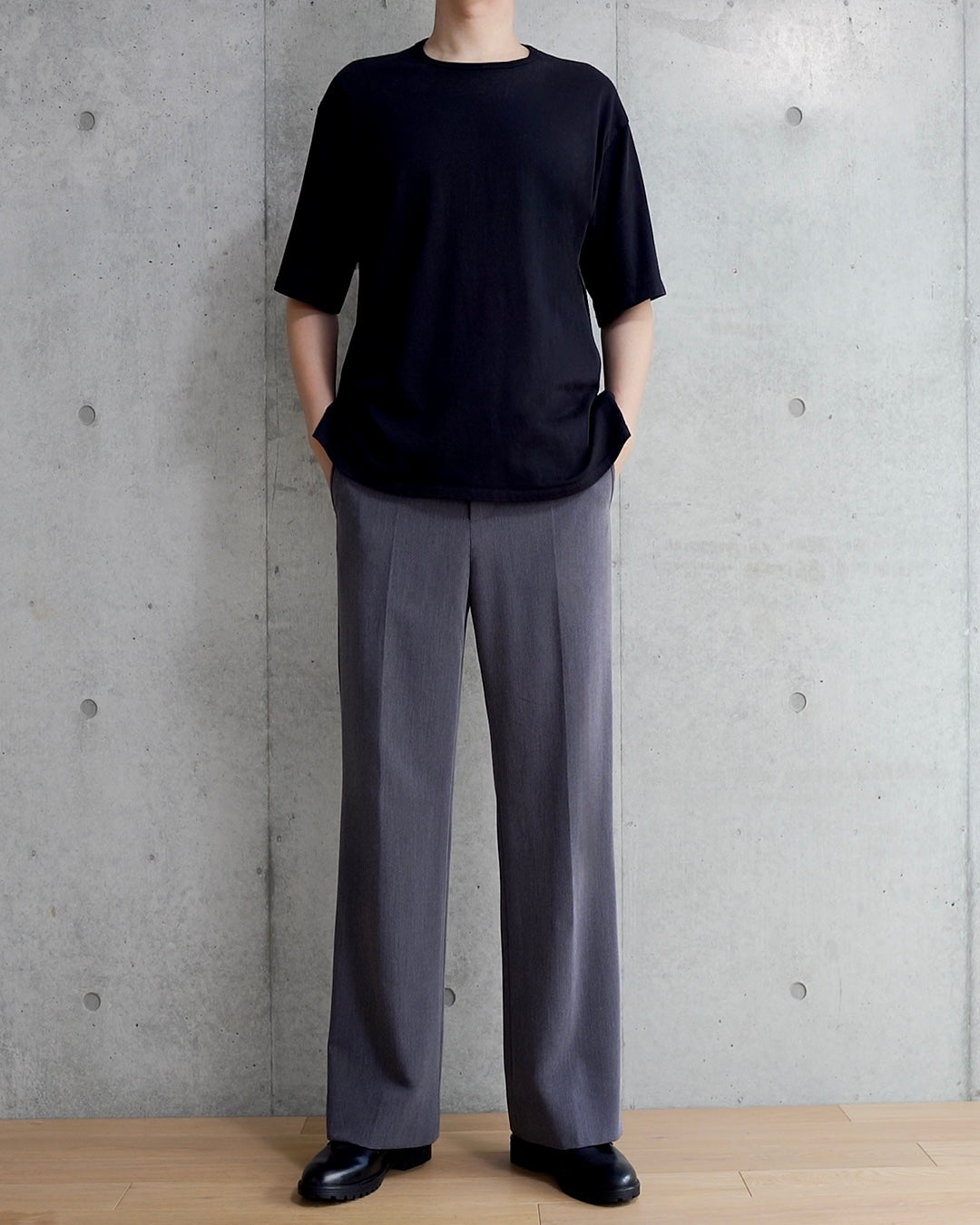 脚長スラックス GRAY – ANIMAF