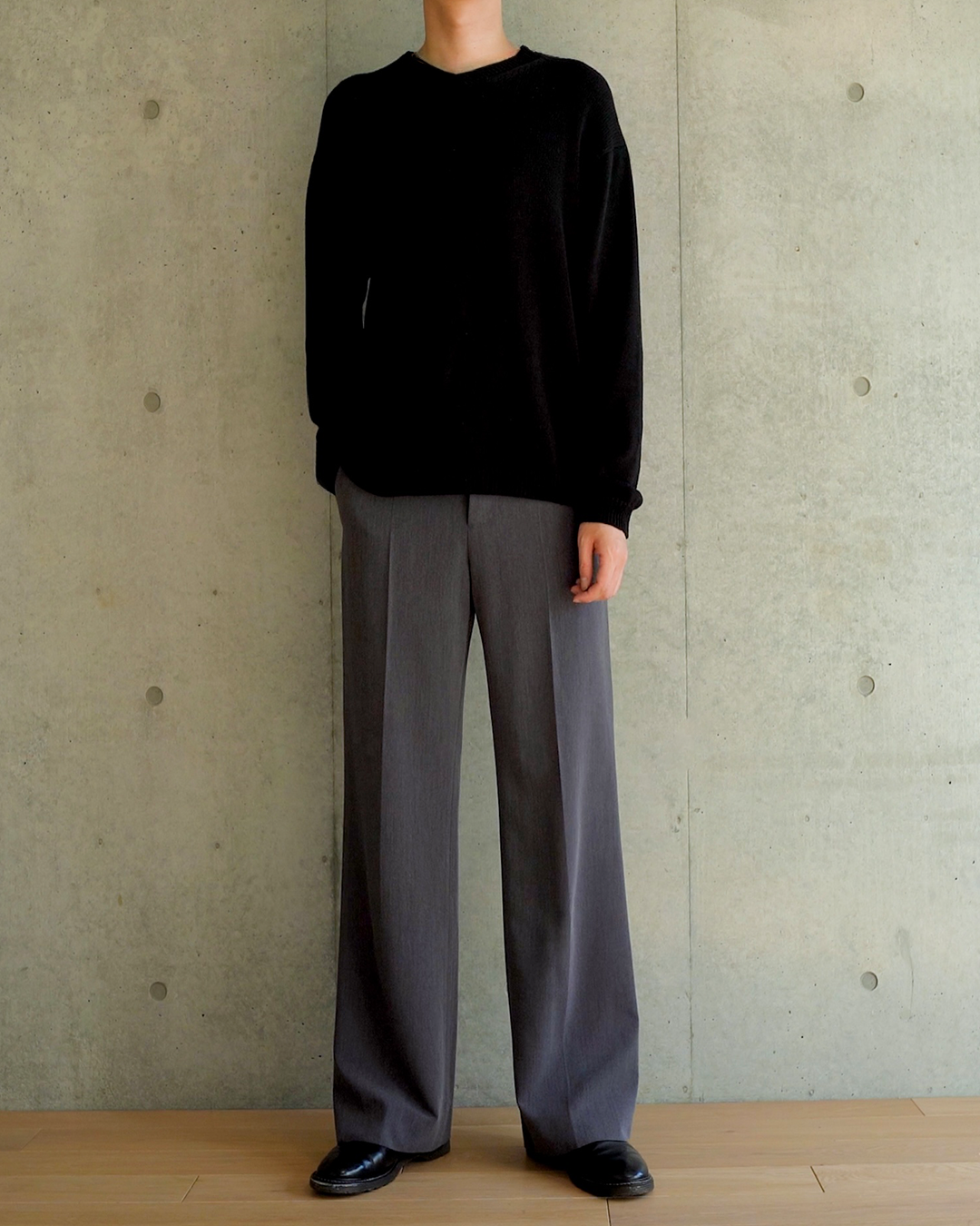 脚長スラックス GRAY