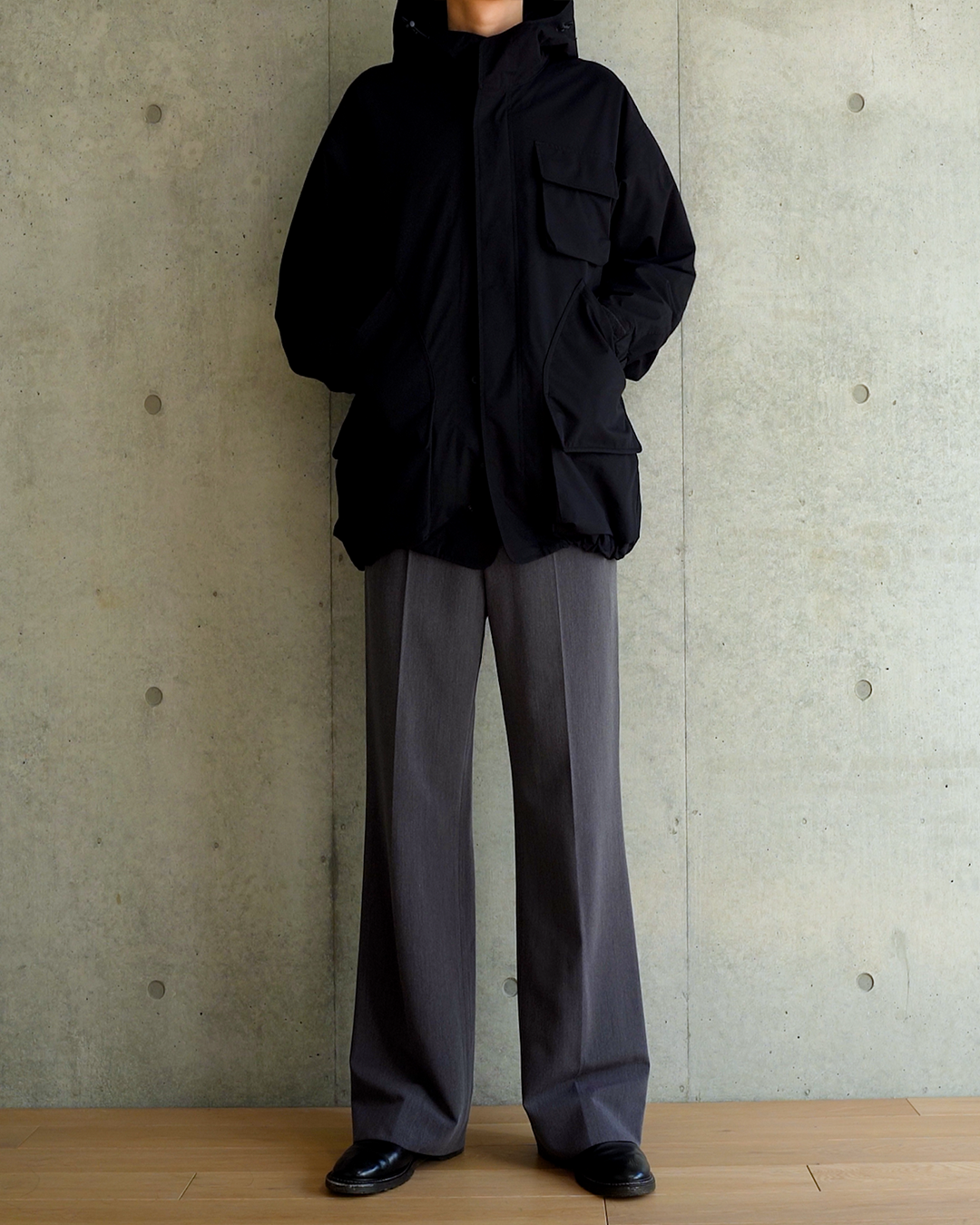 脚長スラックス GRAY