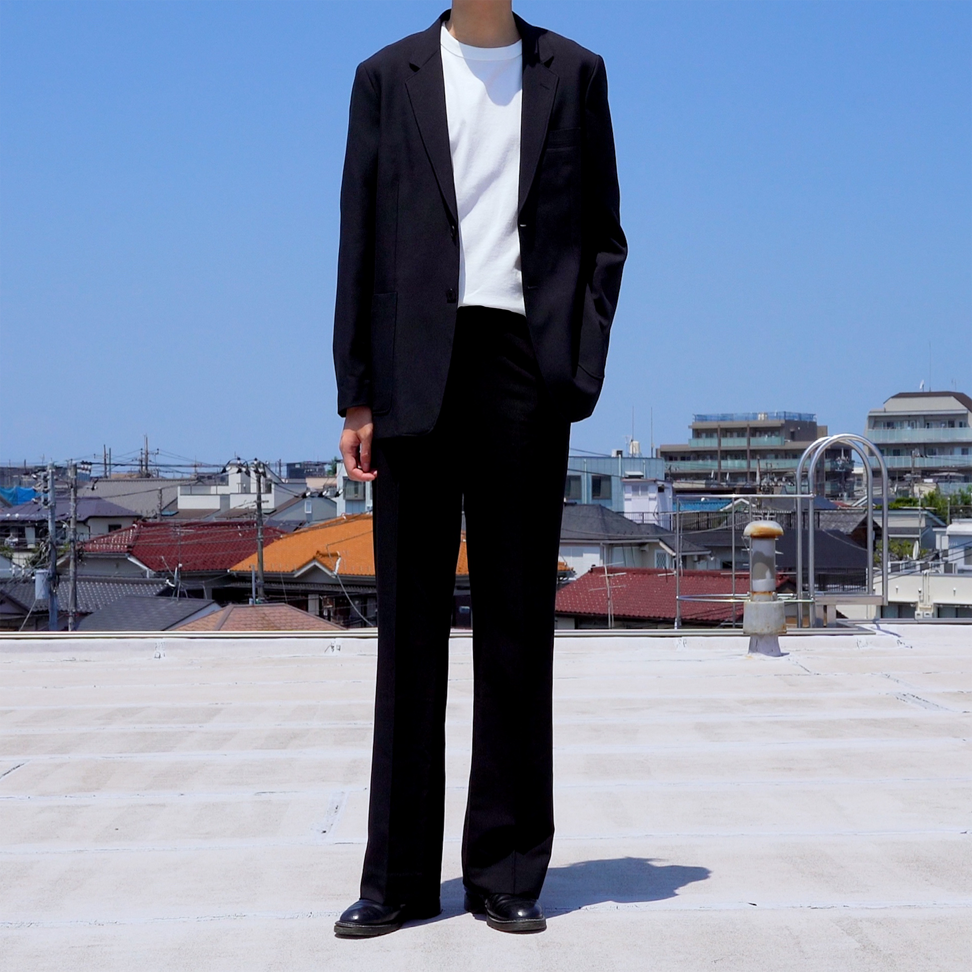 ANIMAF アニマフ 脚長スラックス ブラック S 脚長スラックス ANIMAF アニマフ 脚長スラックス ブラック S 脚長スラックス